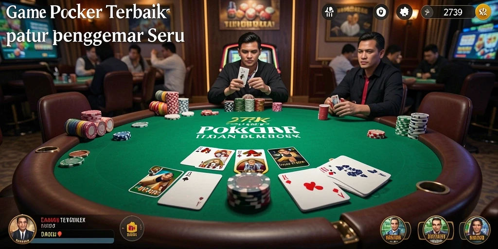 Tampilan gameplay Poker di 2739 yang menegangkan dan mendebarkan.