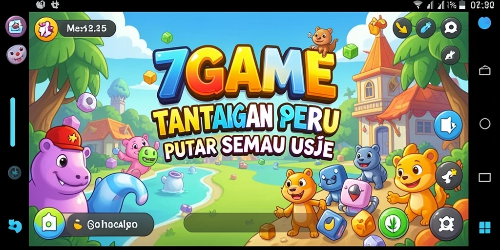 Gameplay 7GAME dengan berbagai tantangan puzzle yang menarik.