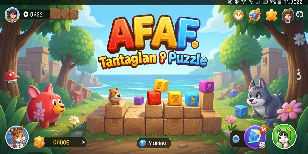Tampilan gameplay AFAF yang penuh warna dan menyenangkan.