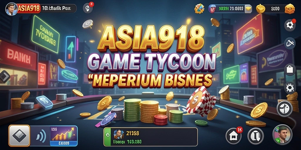 Tampilan gameplay menarik dalam ASIA918 dengan elemen Tycoon yang seru.