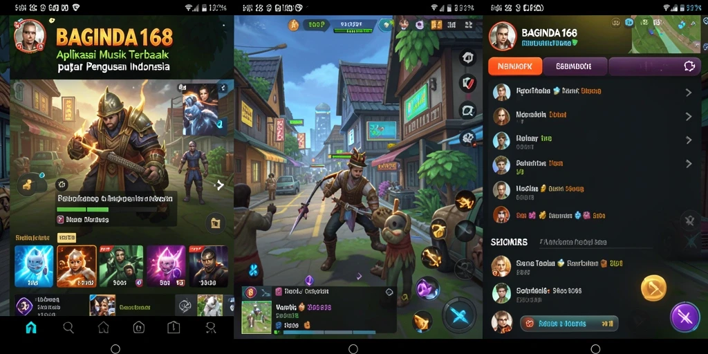 Screenshot gameplay BAGINDA168 menunjukkan pengguna menikmati musik dengan fitur interaktif.