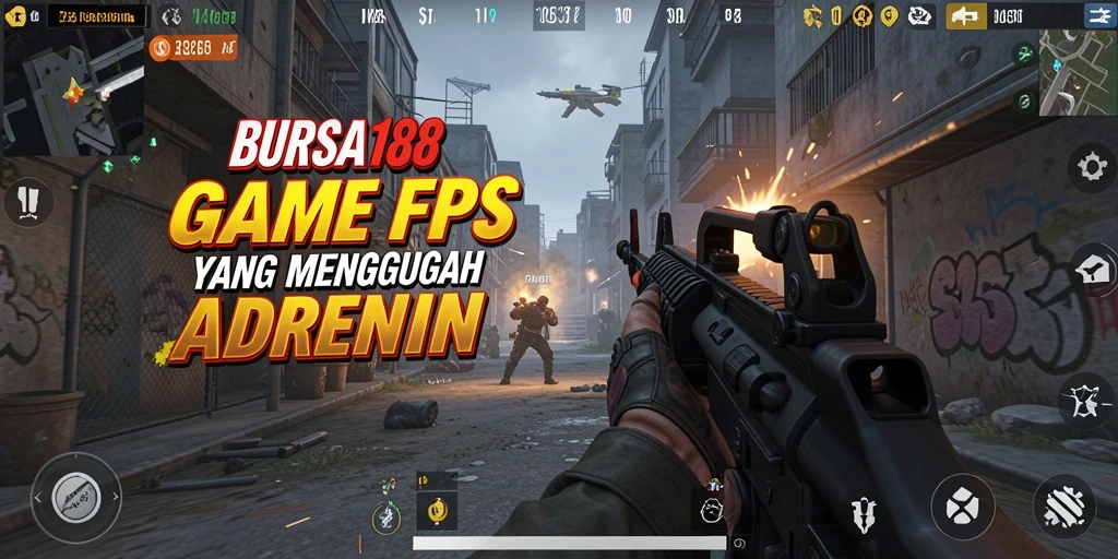 Tangkapan layar menunjukkan aksi tembak-menembak seru dari BURSA188.