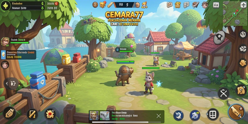 Tampilan gameplay CEMARA77 yang santai dan menghibur.
