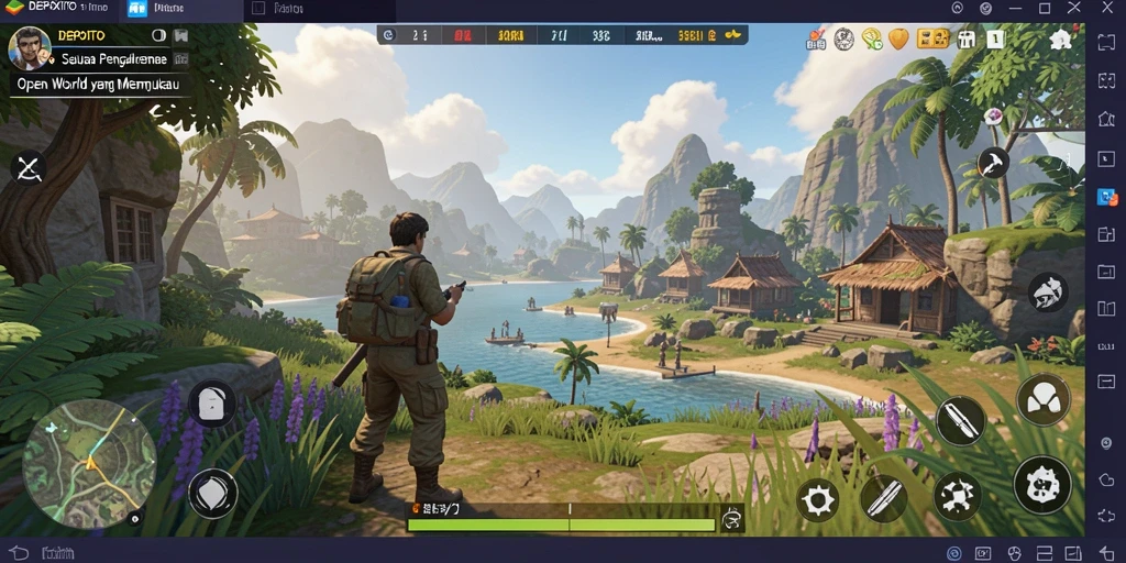 Gameplay Open World DEPOXITO menunjukkan kebebasan eksplorasi yang luas.
