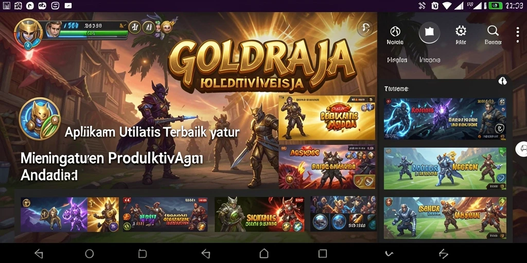 Tampilan antarmuka pengguna dari GOLDRAJA yang intuitif dan mudah digunakan.