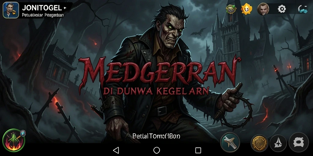 Screenshot gameplay JONITOGEL yang menampilkan suasana menyeramkan dan menegangkan.