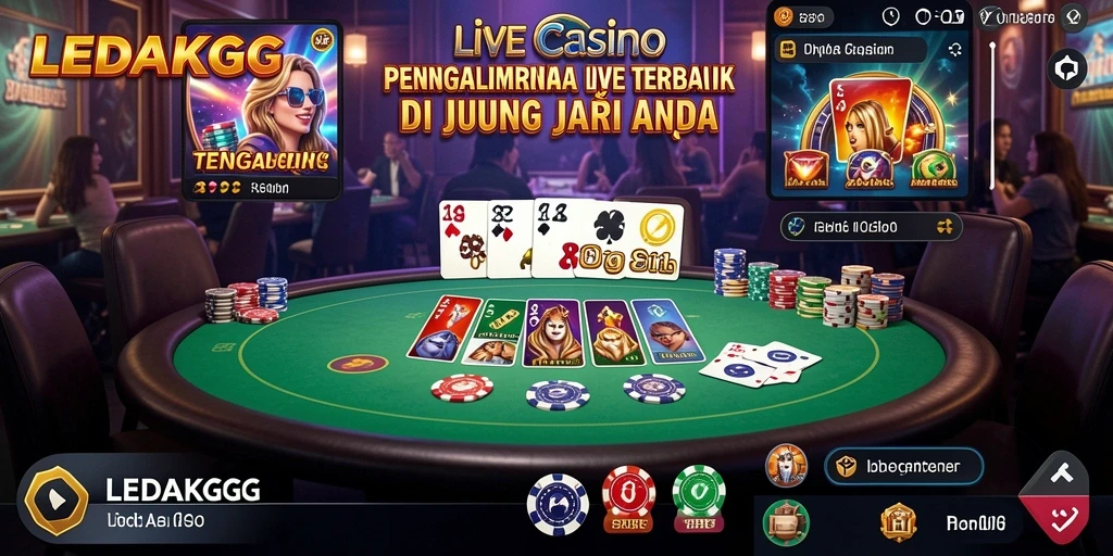 Tampilan gameplay Live Casino yang seru dan interaktif.
