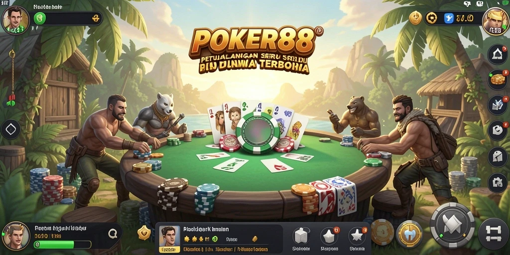 Tampilan gameplay <strong>POKER88</strong> yang menampilkan petualangan menarik di dunia terbuka.