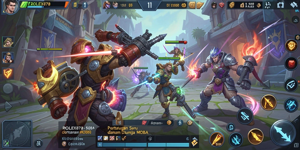 Tampilan gameplay seru dalam <strong>ROLEX878</strong>, pertempuran strategi yang mendebarkan.