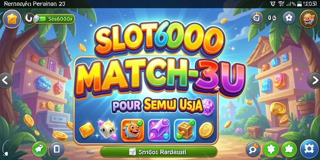 Tampilan gameplay menarik dari SLOT6000 yang penuh warna.