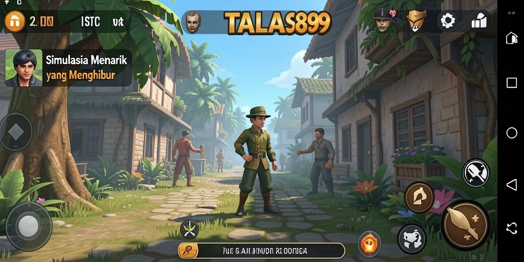 Screenshot utama TALAS89 menampilkan gameplay simulasi yang seru.