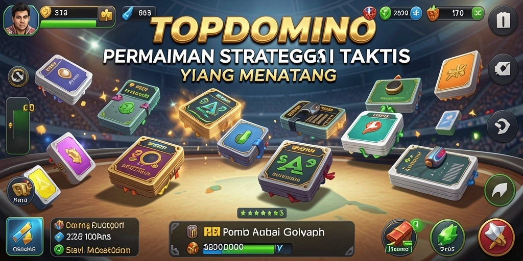 Tampilan gameplay TOPDOMINO yang seru dan menantang strategi.
